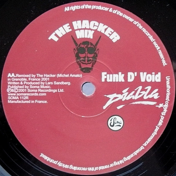 Funk D'Void : Diabla (Kevin Saunderson Mix / The Hacker Mix) (12")