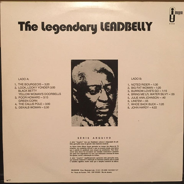 Leadbelly : The Legendary Leadbelly (LP, Comp)