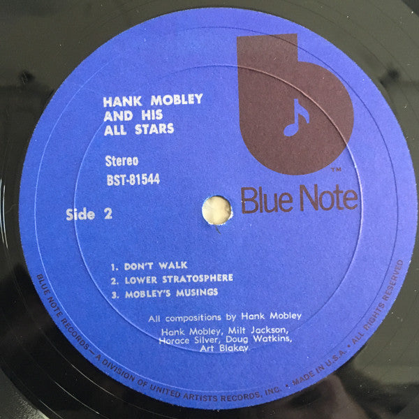 Hank Mobley : Hank Mobley And His All Stars (LP, Album, RE)