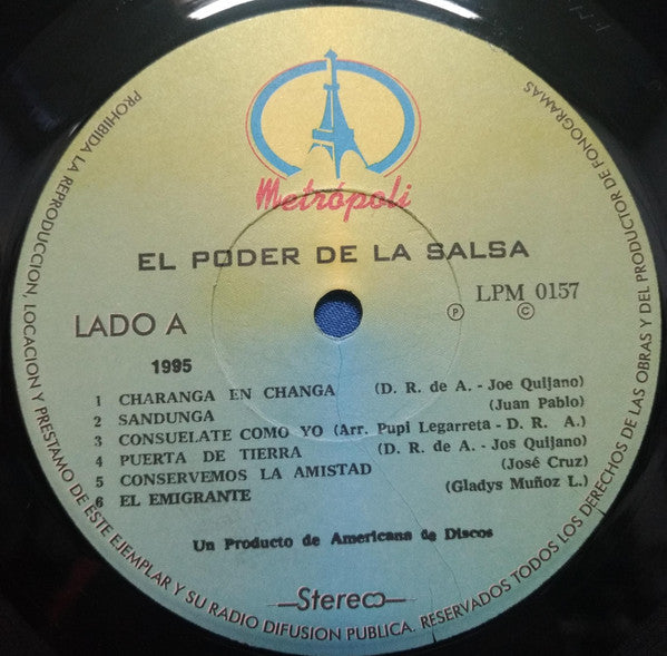 Various : El Poder De La Salsa (LP, Comp)