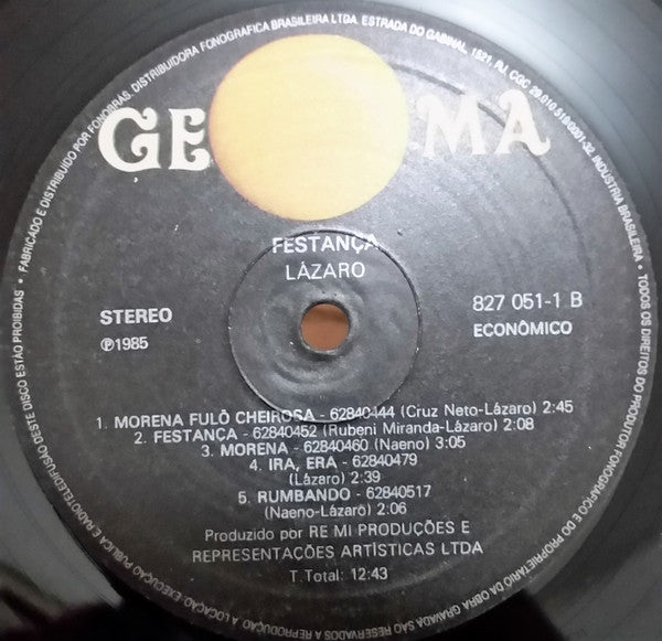 Lázaro : Festança (LP, Album)