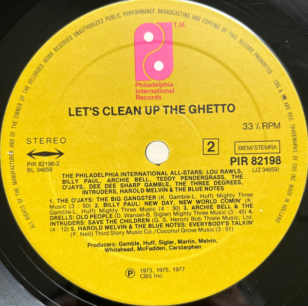 The Philadelphia International All-Stars* : Let's Clean Up The Ghetto (LP, Comp)