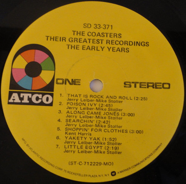 The Coasters : Their Greatest Recordings, The Early Years (LP, Comp, MO )
