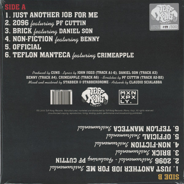 John Jigg$ & Cuns : Teflon John (LP, Album, Ltd, Num, Hot)