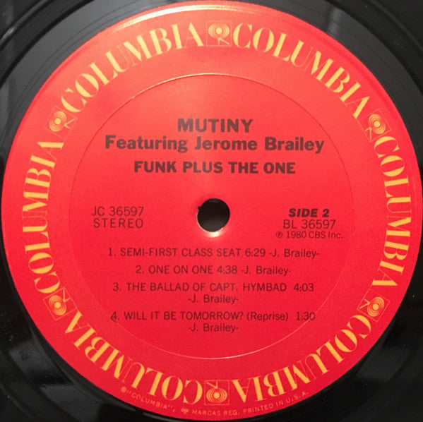 Mutiny (2) Featuring Jerome Brailey : Funk Plus The One (LP, Album)
