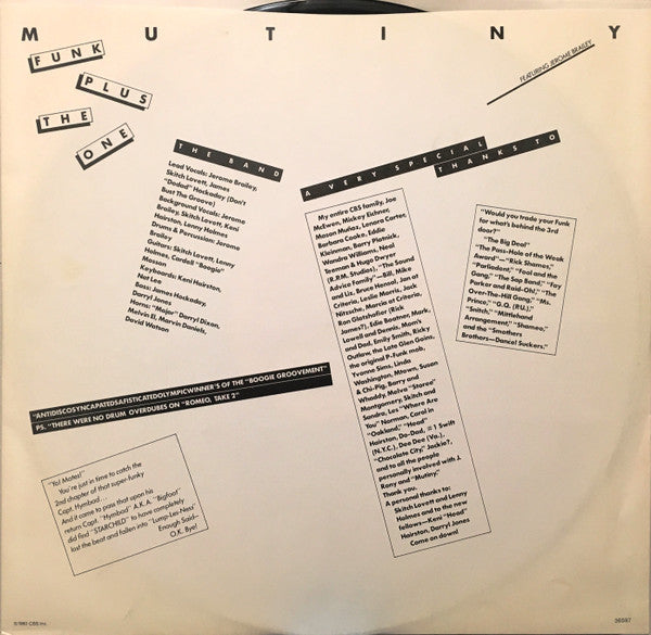 Mutiny (2) Featuring Jerome Brailey : Funk Plus The One (LP, Album)