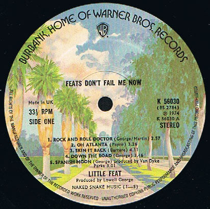 Little Feat : Feats Don't Fail Me Now (LP, Album)
