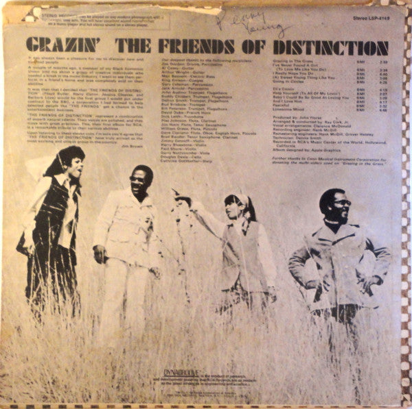 The Friends Of Distinction : Grazin' (LP, Album, Roc)