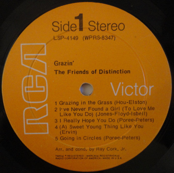 The Friends Of Distinction : Grazin' (LP, Album, Roc)