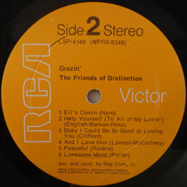 The Friends Of Distinction : Grazin' (LP, Album, Roc)