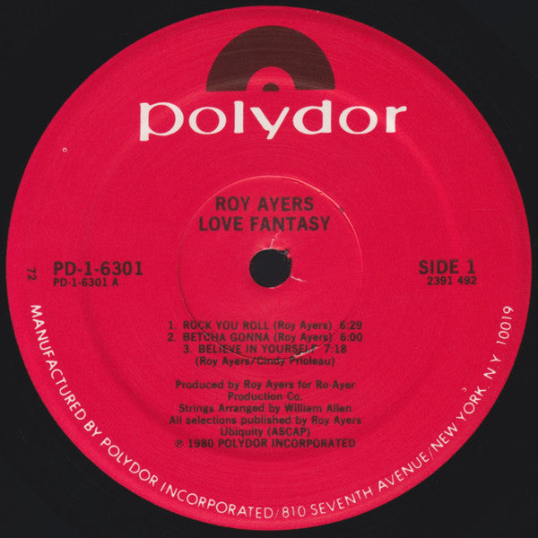 Roy Ayers : Love Fantasy (LP, Album, PRC)