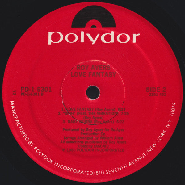 Roy Ayers : Love Fantasy (LP, Album, PRC)