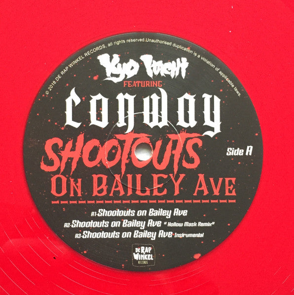 Kyo Itachi Featuring Conway* : Shootouts On Bailey Ave (12", Ltd, Num, Red)