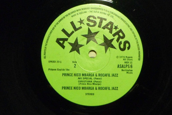 Prince Nico Mbarga And Rocafil Jazz : Sweet Mother (LP, Album)