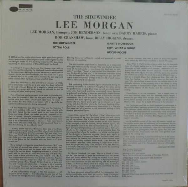 Lee Morgan : The Sidewinder (LP, Album, RE, VAN)