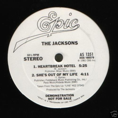 The Jacksons : Heartbreak Hotel (12", Promo)