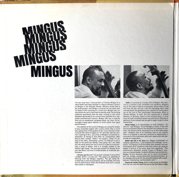 Charles Mingus : Mingus Mingus Mingus Mingus Mingus (LP, Album)