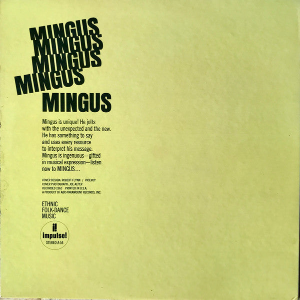 Charles Mingus : Mingus Mingus Mingus Mingus Mingus (LP, Album)