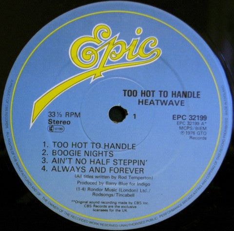 Heatwave : Too Hot To Handle (LP, Album, RP)