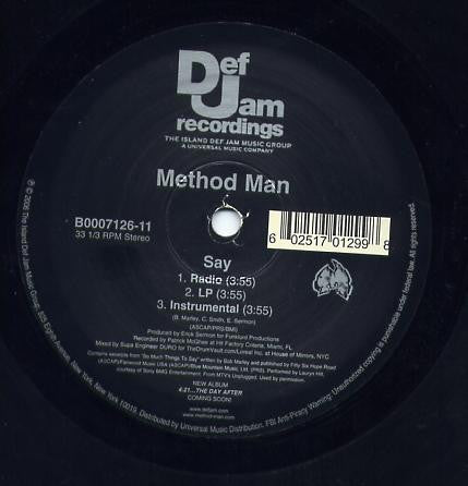 Method Man : Say (12")