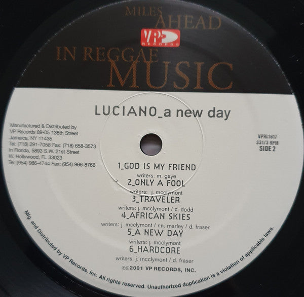 Luciano (2) : A New Day (LP, Album)