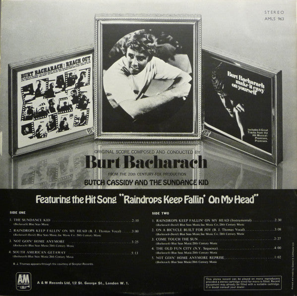Burt Bacharach : Butch Cassidy And The Sundance Kid (LP, Album)