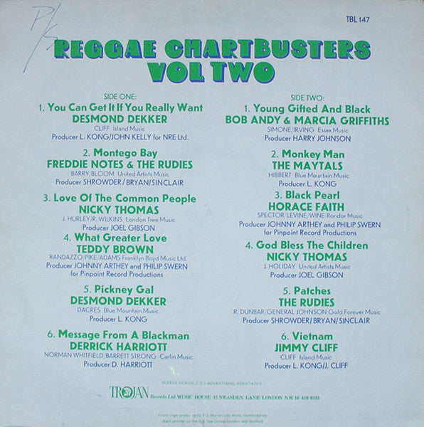 Various : Reggae Chartbusters Vol Two (LP, Comp)