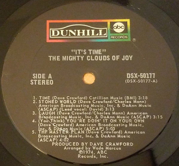 The Mighty Clouds Of Joy : It's Time (LP, Album, San)