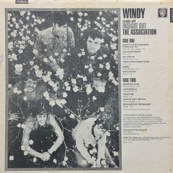 The Association (2) : Insight Out • Windy (LP, Album, Ter)