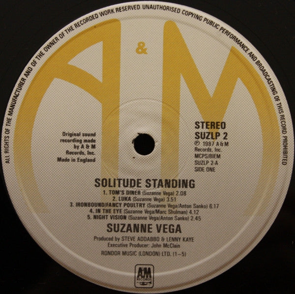 Suzanne Vega : Solitude Standing (LP, Album)