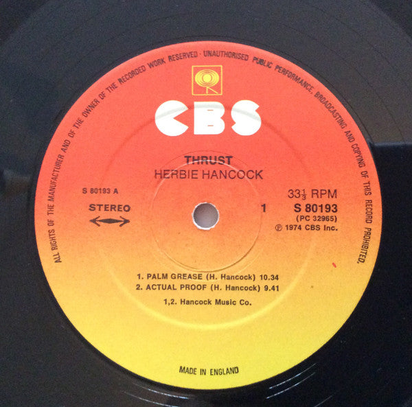Herbie Hancock : Thrust (LP, Album)