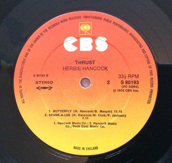 Herbie Hancock : Thrust (LP, Album)
