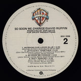 David Ruffin : So Soon We Change (LP, Album, Los)