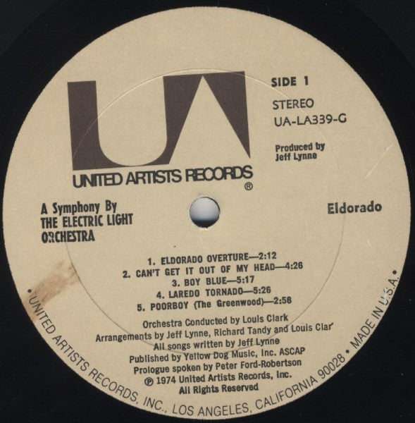 Electric Light Orchestra : Eldorado - A Symphony By The Electric Light Orchestra (LP, Album)