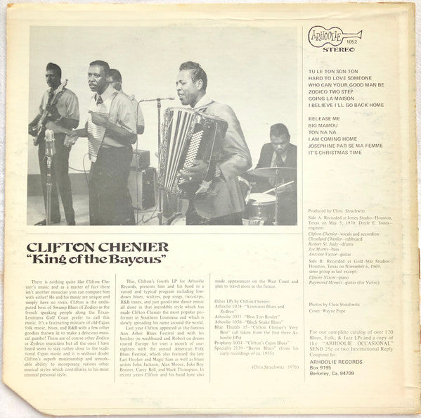 Clifton Chenier : King Of The Bayous (LP, Album)