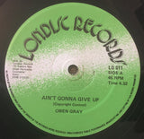 Owen Gray / The Rhythm Rulers : Ain't Gonna Give Up / Dub Version (12", Single)