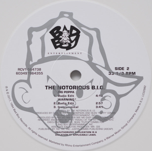 Notorious B.I.G. : Big Poppa (12", Single, Ltd, RE, Whi)