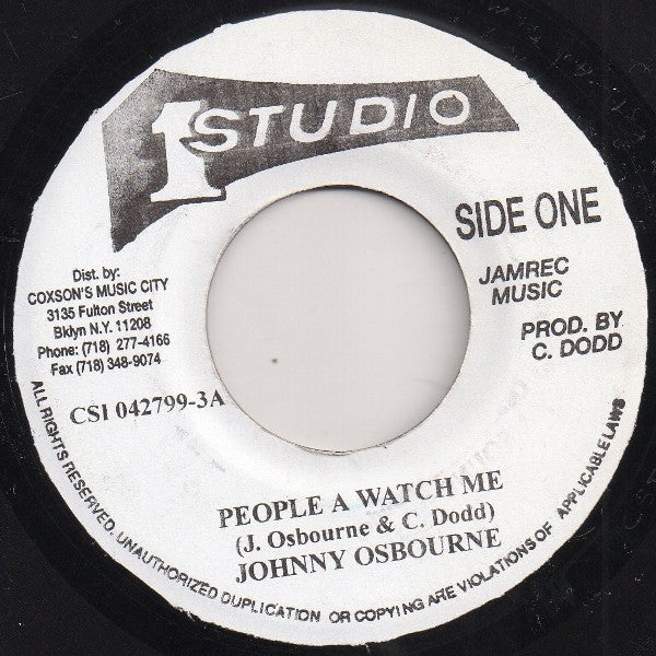 Johnny Osbourne : People A Watch Me (7", Single)