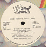 Skip Mahoney : Janice (Don't Be So Blind To Love) / Don't Stop Me Now (12", Single, Promo)
