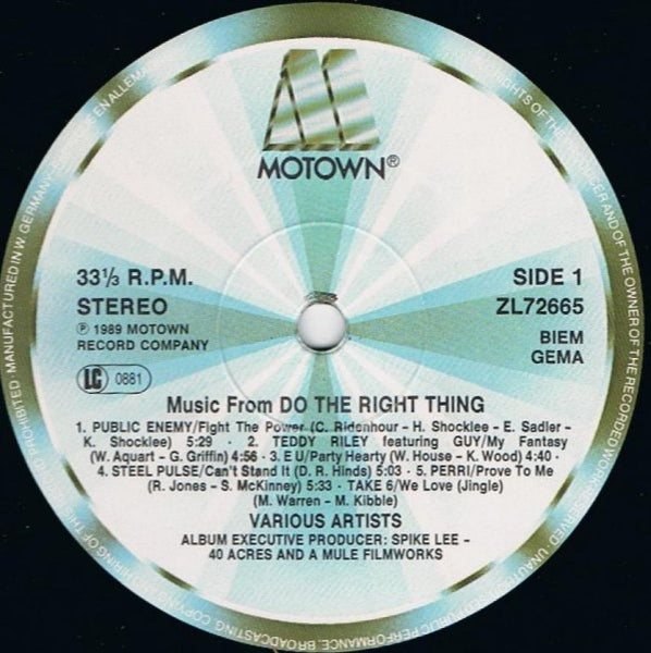 Various : (Music From) Do The Right Thing (LP, Album)