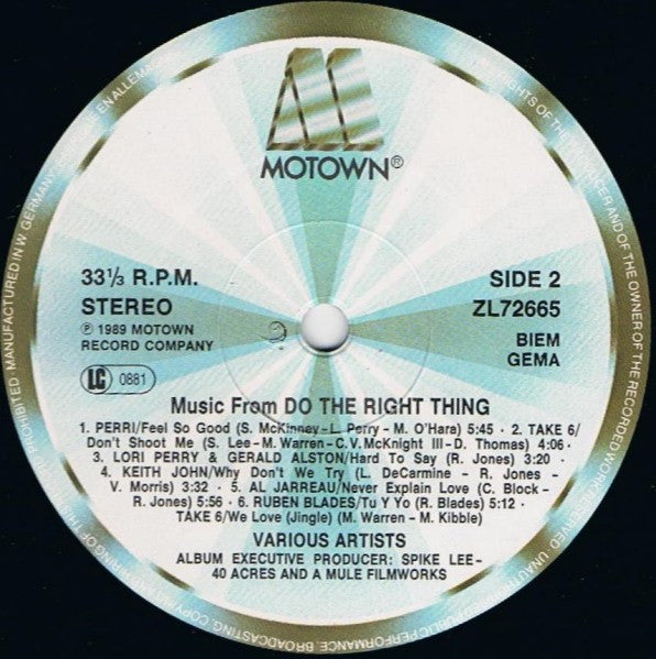 Various : (Music From) Do The Right Thing (LP, Album)