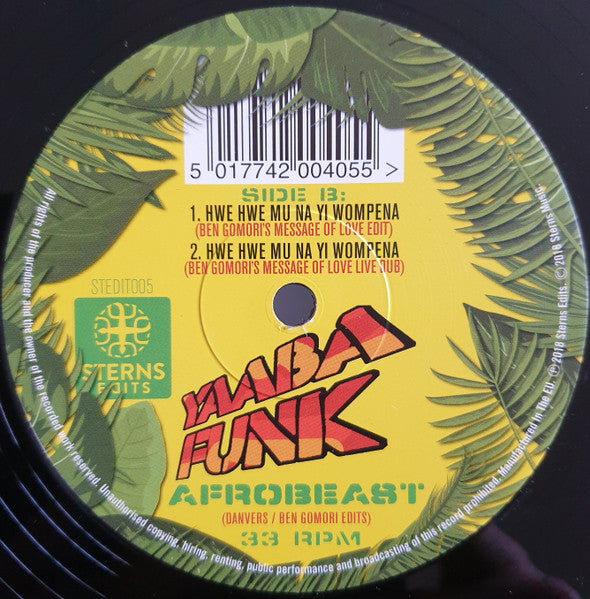 Yaaba Funk : Afrobeast (Danvers/Ben Gomori Edits) (12")