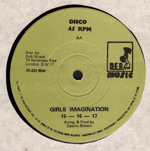 15 16 17 : Only Sixteen / Girls Imagination (12")
