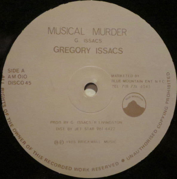 Gregory Issacs* : Musical Murder (12")