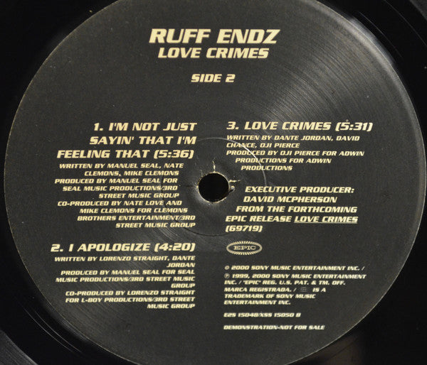 Ruff Endz : Love Crimes (2xLP, Album, Promo)