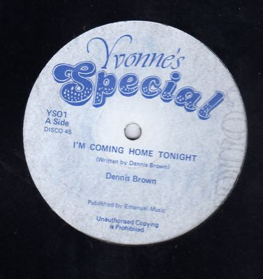 Dennis Brown / The Revolutionaries : I'm Coming Home Tonight (12", Blu)