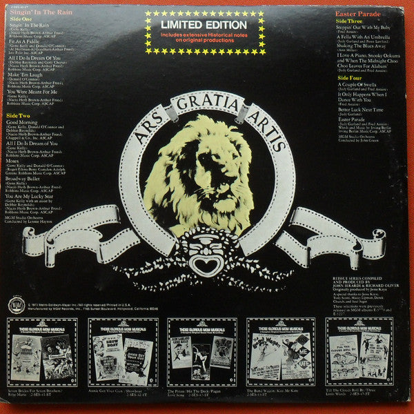 Various : Those Glorious MGM Musicals - Singin' In The Rain And Easter Parade (2xLP, Comp, Ltd, RE, Gat)