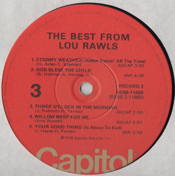 Lou Rawls : The Best From Lou Rawls (2xLP, Comp)