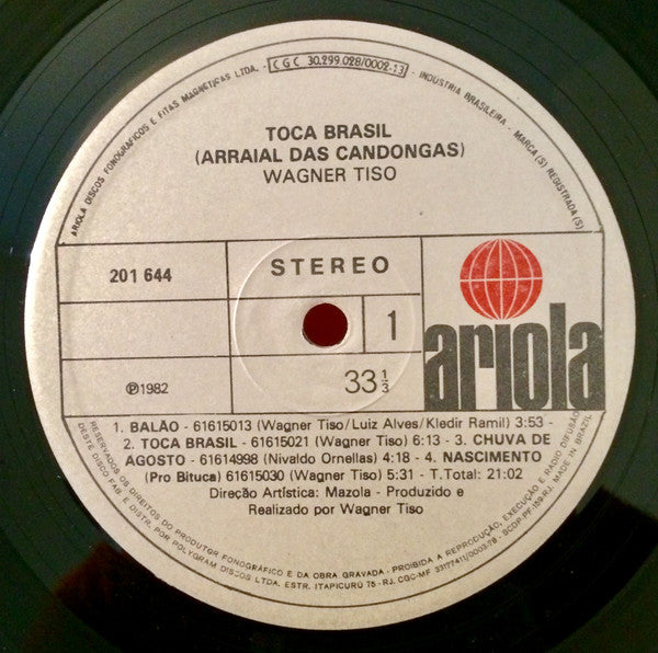 Wagner Tiso : Toca Brasil (Arraial Das Candongas) (LP, Album)
