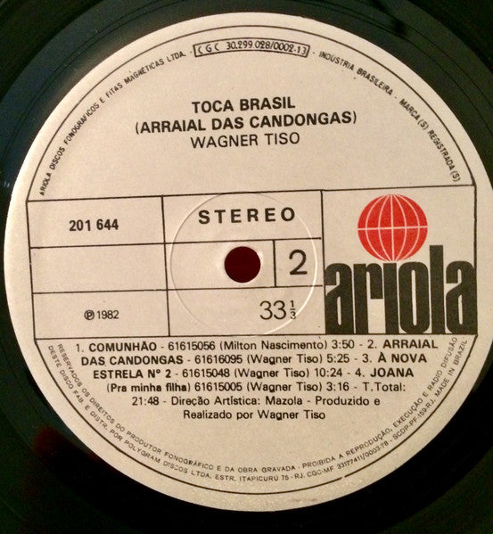 Wagner Tiso : Toca Brasil (Arraial Das Candongas) (LP, Album)